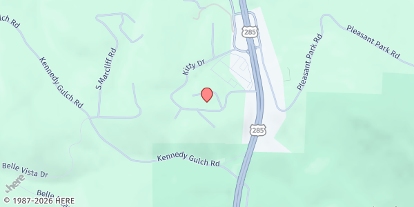 Map showing Mountain Resource Center at 11030 Kitty Dr, Conifer, CO