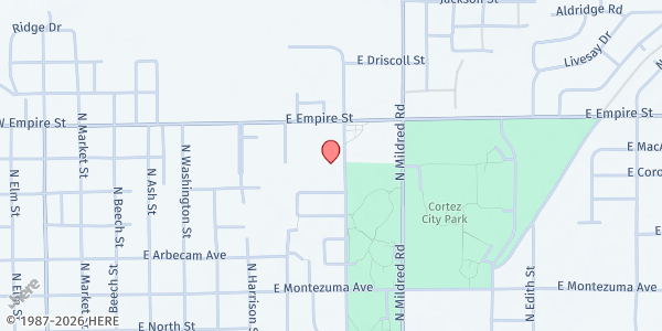 Map showing First United Methodist Church - Soup Kitchen at 515 N Park St, Cortez, CO