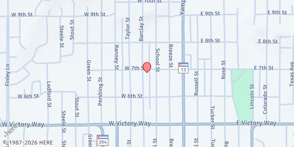 Map showing Saint Michael Community Kitchen at 678 School St, Craig, CO
