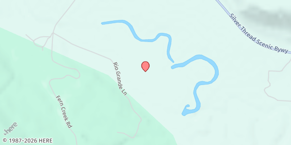 Map showing La Puerte- Mineral County Food Bank at 802 Rio Grande Ave., Creede, CO