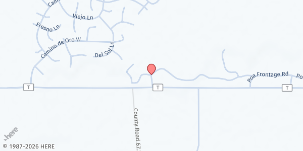 Map showing Crestone Food Bank at 6611 Co. Rd. T, Crestone, CO