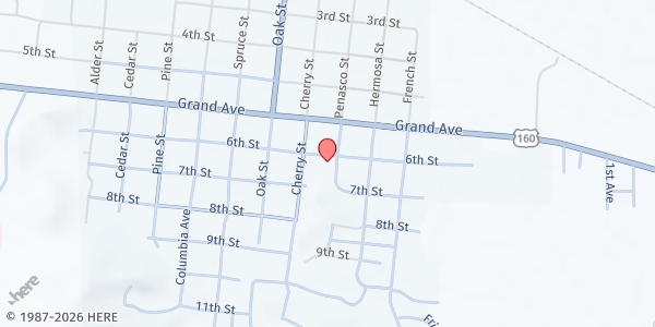 Map showing Del Norte Anex at Rio Grande County Annex, Del Norte, CO