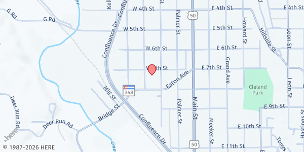 Map showing Delta First United Pentecostal at 740 Columbia St, Delta, CO