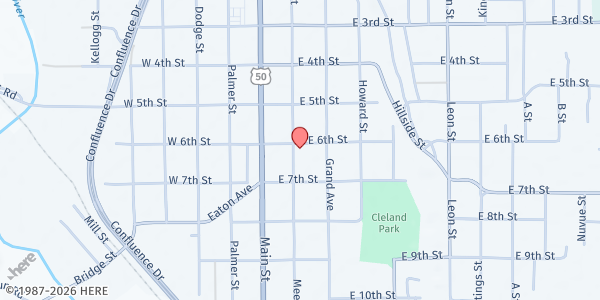 Map showing Delta Food Pantry at 628 Meeker St, Delta, CO