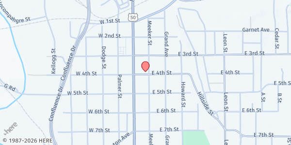 Map showing Presbyterian Church of Delta at 135 4th St, Delta, CO