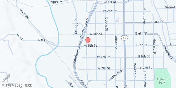 Map showing The Abraham Connection at 480 Silver St, Delta, CO