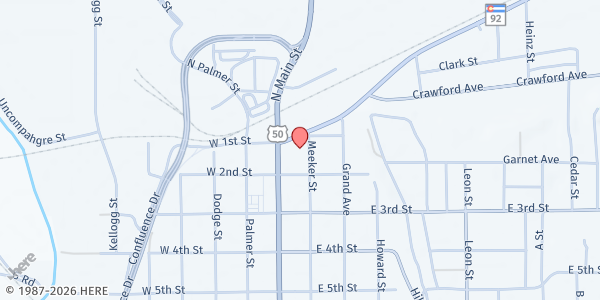 Map showing The Salvation Army- Delta at 117 Meeker St, Delta, CO