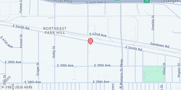 Map showing Denver Rescue Mission - The Crossing at 6090 Smith Rd., Denver, CO