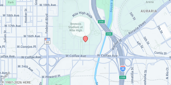 Map showing Empower Field Lot E - Sun Valley at Empower Field Lot E, Denver, CO