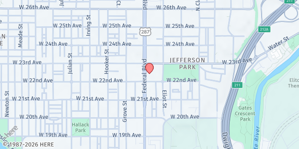 Map showing Family Star Federal - Denver at 2246 Federal Blvd., Denver, CO
