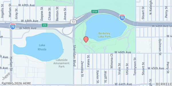 Map showing Scheitler Recreation Center at 5031 W. 46th Ave., Denver, CO