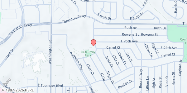 Map showing Thornton Community Connections at 9471 Dorothy Blvd, Denver, CO