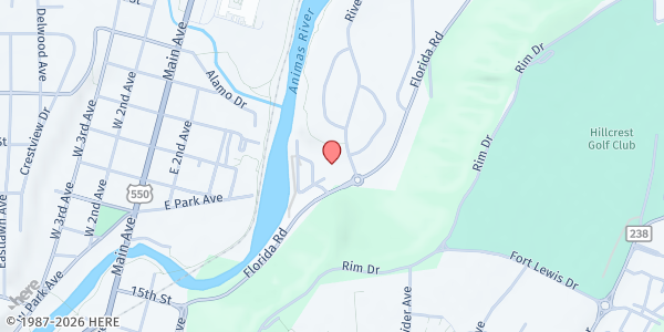 Map showing La Plata Family Centers Coalition - Durango at 495 Florida Rd, Durango, CO