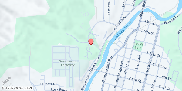 Map showing Manna - The Durango Soup Kitchen at 1100 Avenida Del Sol, Durango, CO