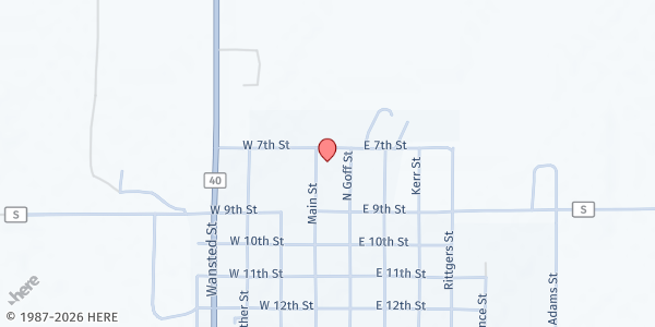 Map showing First Baptist Church at 705 Maine St, Eads, CO