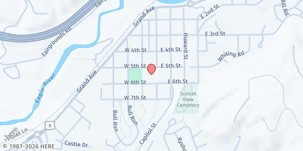 Map showing Eagle County Human Services - Eagle Office at 551 Broadway St, Eagle, CO