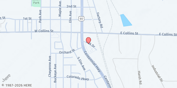 Map showing Ten24 Ministries, Inc. at 108 Oak St., Eaton, CO