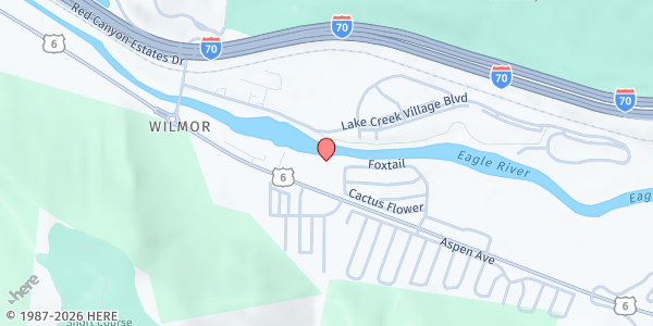 Map showing Eagle River Village Mobile Homes at 32700 US 6, Edwards, CO