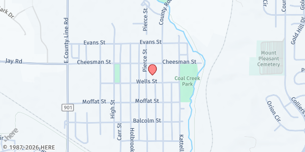 Map showing Erie Community Food Pantry at 635 Pierce St, Erie, CO