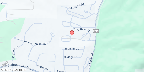 Map showing Crossroads Ministry at 1753 Wildfire Rd, Estes Park, CO