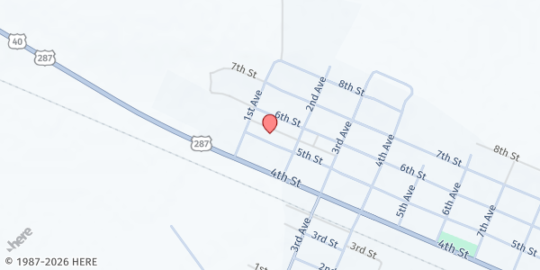 Map showing Flagler Food Pantry at 125 5th St., Flagler, CO