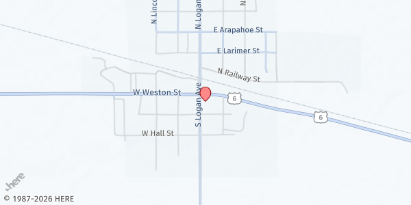 Map showing HALOs Pantry at Fleming at 209 S Logan Ave, Fleming, CO