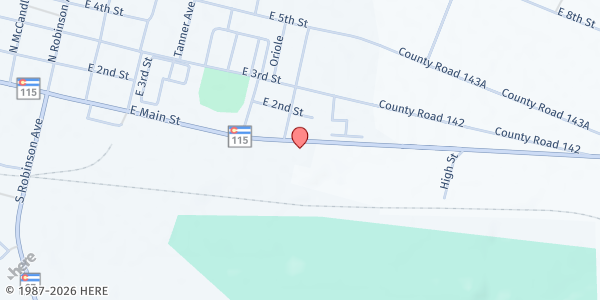 Map showing First United Methodist Church at 1032 E Main St, Florence, CO