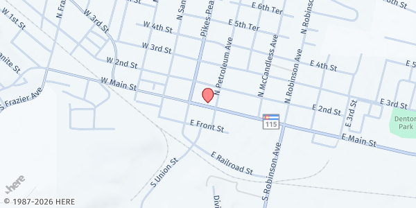 Map showing Manna House Florence at 115 E Main St #4, Florence, CO