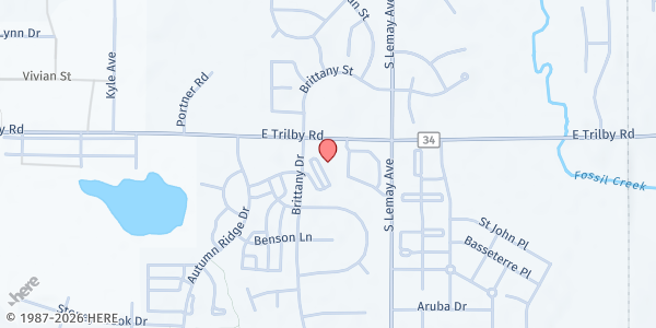 Map showing Discovery Fellowship Church at 6630 Brittany Dr., Fort Collins, CO