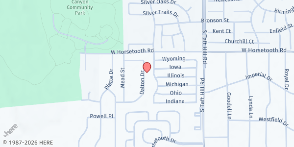 Map showing Family Ministries at 3632 Dalton Dr., Fort Collins, CO