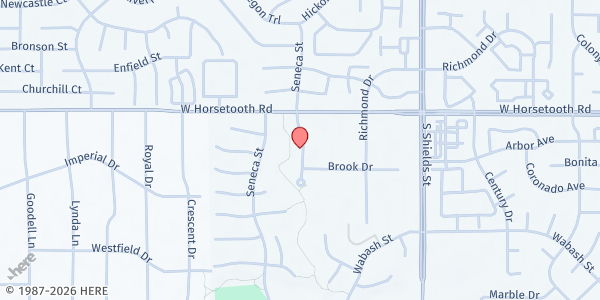 Map showing Sanctuary Apartments at 3732 Kunz Ct., Fort Collins, CO