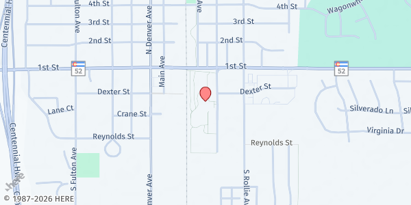 Map showing Destination Ministries at 203 S. Harrison Ave., Fort Lupton, CO