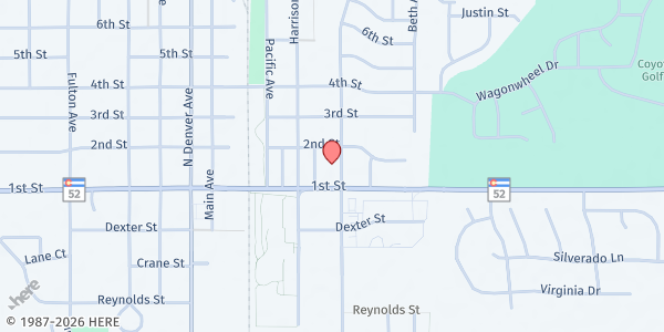 Map showing From His Hands- 1st Street Church at 1115 1st St., Fort Lupton, CO