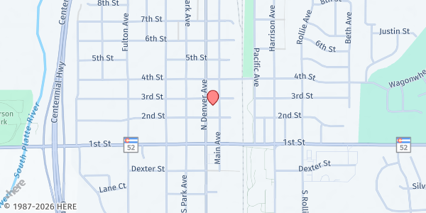 Map showing Senior Feeding Program - Fort Lupton at 220 Denver Ave, Fort Lupton, CO