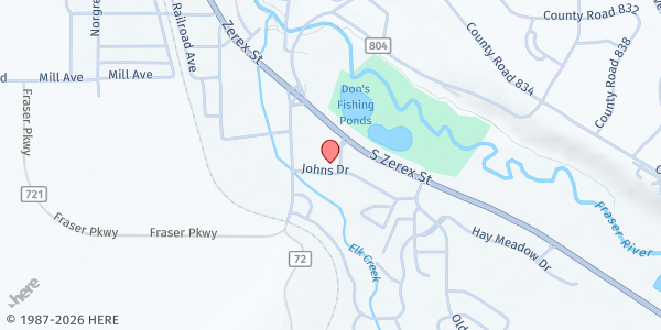 Map showing The Grand Foundation - Fraser at 551 Zerex St suite c 203, Fraser, CO