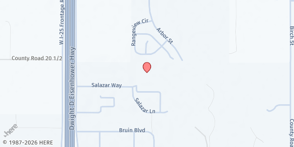 Map showing Frederick Mobile Pantry - Salazar Way at 4185 Salazar Way, Frederick, CO