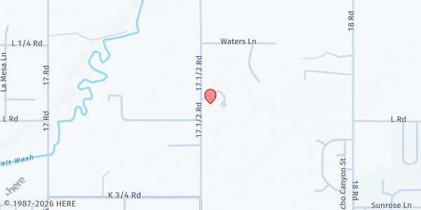 Map showing Sacred Heart Catholic Church at 1210 17 1/2 Rd, Fruita, CO