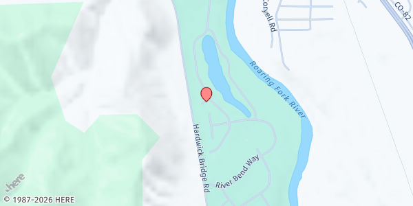 Map showing Valley Meals & More at 595 River Bend Way, Glenwood Springs, CO