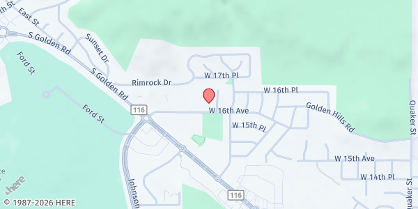 Map showing BGOLDN Golden Backpack Program at 17455 W 16th Ave, Golden, CO