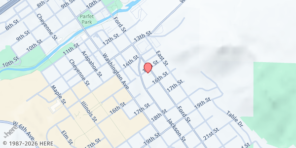 Map showing First United Methodist Church of Golden at 1500 Ford St., Golden, CO