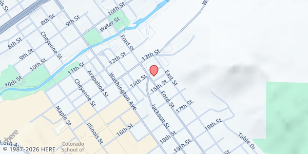 Map showing Golden Pantry and Thrift at 1401 Ford St, Golden, CO