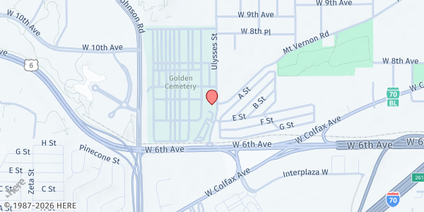 Map showing His Provision at 705 Ulysses St, Golden, CO