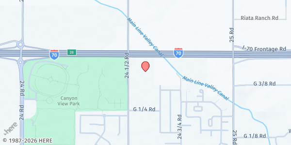 Map showing Canyon View Vineyard at 736 24 1/2 Rd, Grand Junction, CO