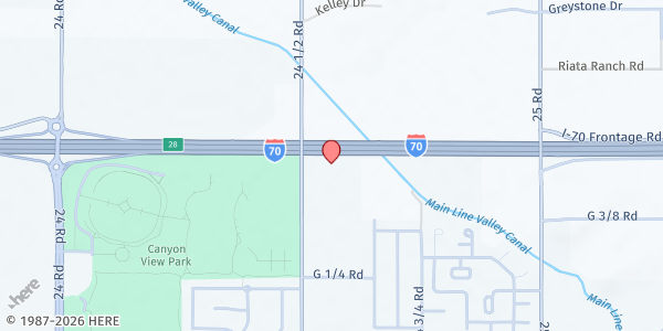 Map showing Canyon View Vineyard at 736 24 1/2 Rd, Grand Junction, CO