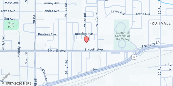 Map showing Connection Church at 2938 North Ave, Grand Junction, CO