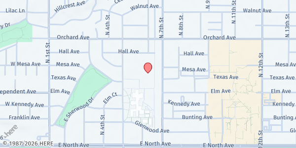 Map showing Grand Junction High School at 1400 N 5th St, Grand Junction, CO