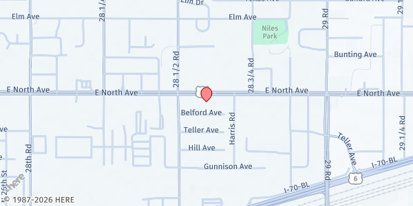 Map showing Homeward Bound- Grand Valley at 2853 North Ave, Grand Junction, CO