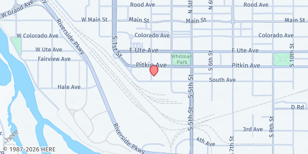 Map showing Solidarity Not Charity at 302 South Ave., Grand Junction, CO