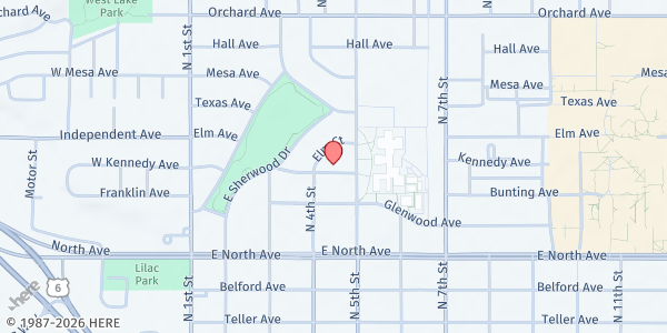 Map showing Solidarity Not Charity - Grand Junction at 1425 N 5th St, Grand Junction, CO