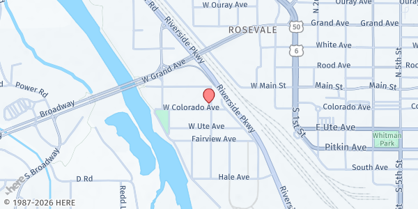 Map showing The Journey at 502 W. Colorado Ave., Grand Junction, CO